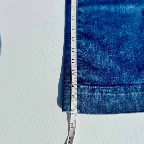 The Great. Sea Wide Leg High Rise Crop Jeans Women’s 26 Retro Boho Coastal Euro - Picture 15 of 15